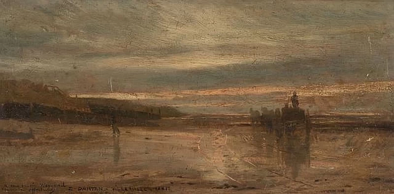 Spiaggia di Villerville al tramonto